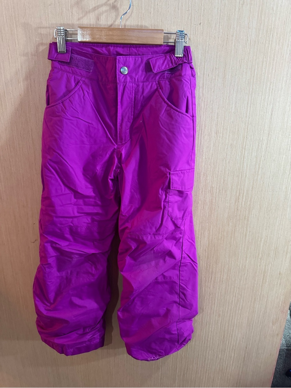 Kids Columbia Bright Magenta Snow Pants Size Small - Picture 1 of 7